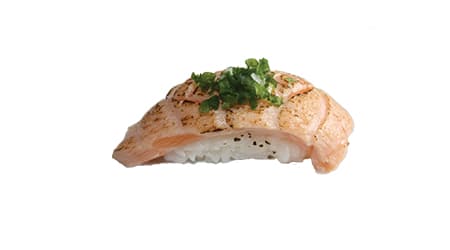 27. Flamed Salmon Sushi (Cuit)